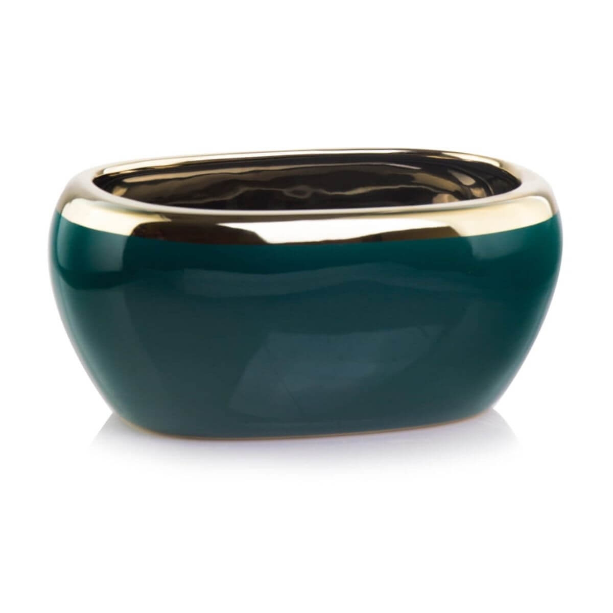 Polnix Doniczka ceramiczna Emerald Owalna zielona