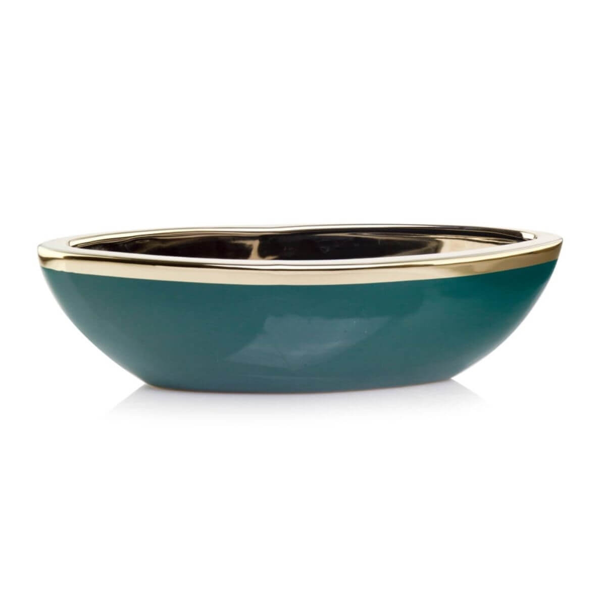 Polnix doniczka ceramiczna Emerald Łódka zielona