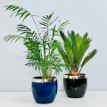 Doniczka ceramiczna Emerald Kula niebieska 13 cm
