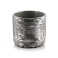 Doniczka ceramiczna Rustic srebrna