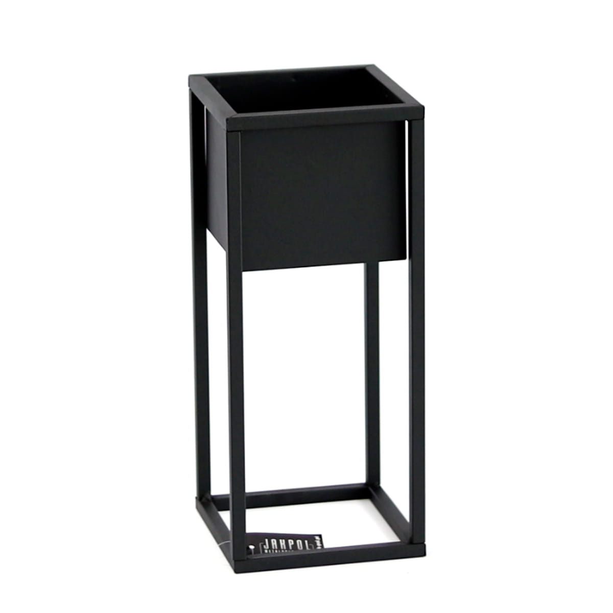 Kwietnik Metalowy Loft Stojak 50cm czarny skrzynka JakPol