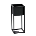 Kwietnik Metalowy Loft Stojak 50cm czarny skrzynka JakPol