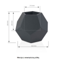 Monumo donica geometryczna Alma z półką