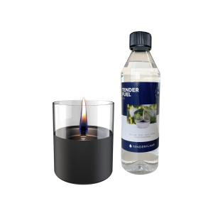 Świecznik Lilly black + paliwo tenderfuel 0.5l - zestaw