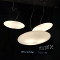 Biała lampa LED wisząca elipsa Micante Ufo