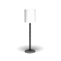 Biała lampa LED stojąca na nodze walec Micante Gioia