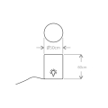 Lampa LED stolik pufa Micante Gioia - schemat, wymiary