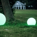 Lampa stojąca LED świecąca kula Micante mBALL - zielone podświetlenie