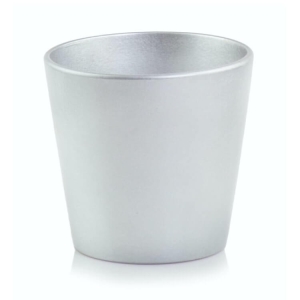 Doniczka Osłonka ceramiczna srebrna ⌀14