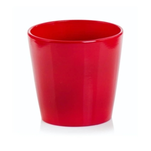 Doniczka Osłonka ceramiczna czerwona ⌀14