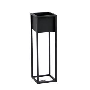 Kwietnik Cubo Metalowy Loft Stojak 70cm czarny skrzynka