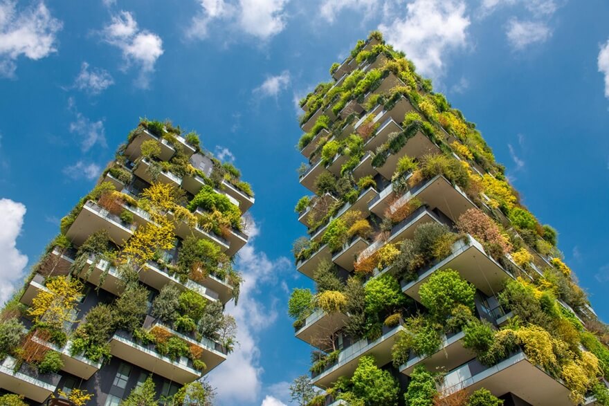 Las w pionie Vertical Forest Bosco Vertivale