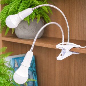 Lampa na klips podwójna do doświetlania roślin domowych