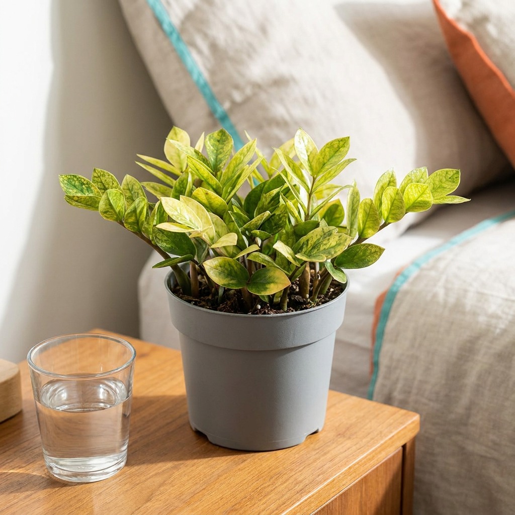 Zamiokulkas zamiolistny Chameleon ⌇ Zamioculcas zamiifolia 'Chameleon'