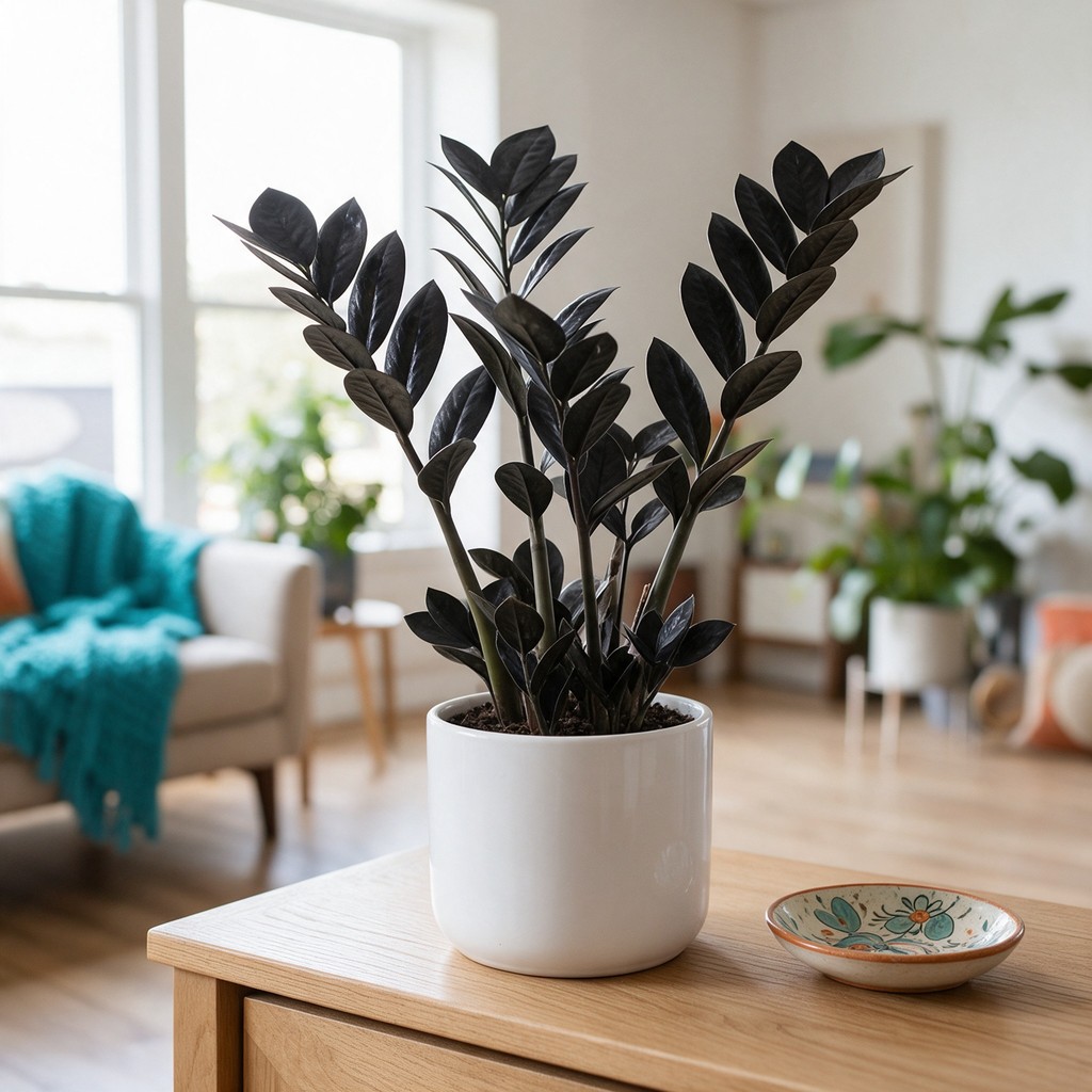 Zamiokulkas zamiolistny Raven ⌇ Zamioculcas zamiifolia 'Raven'